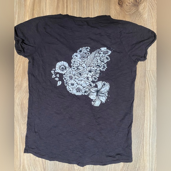 New Lauren Moshi Becca Floral Dove Tee - Picture 5 of 10